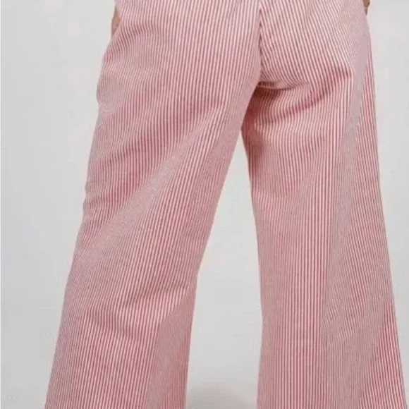 Saint Geraldine Marshall Pinstripe Crop Wide Leg Pants Size S - Picture 4 of 14